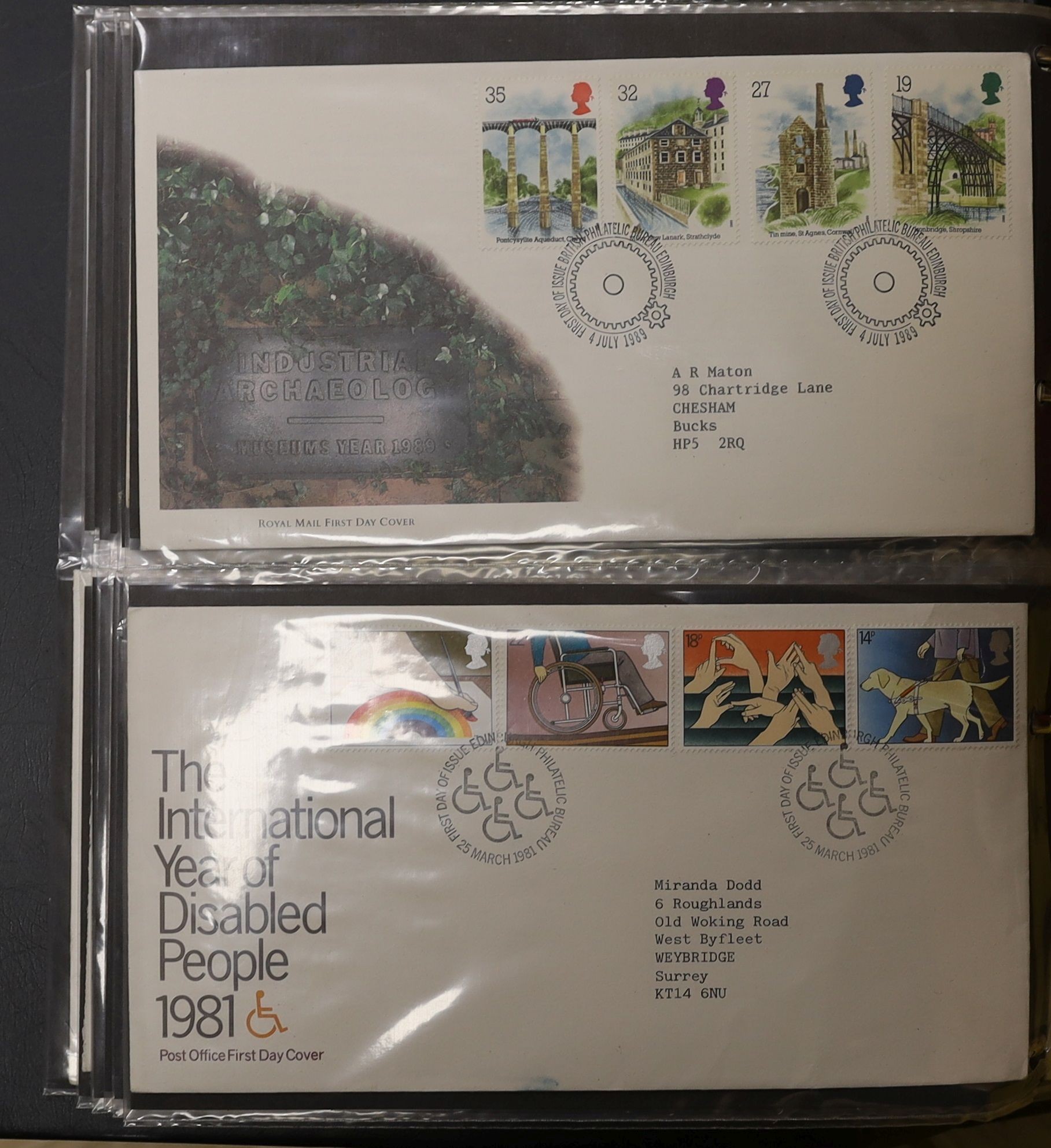 A box of First Day Covers